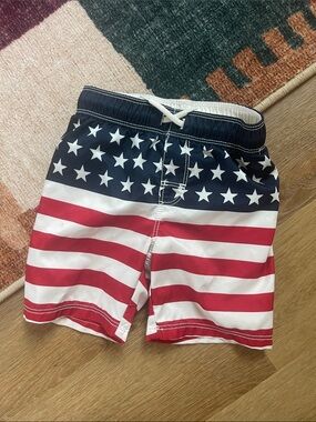 Old Navy Red, White & Blue Star Stripe Swim Shorts